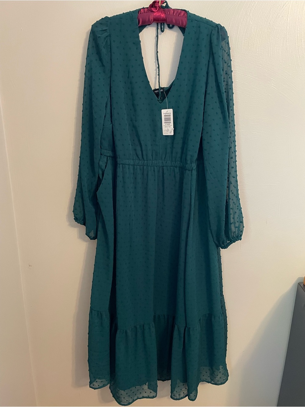 Torrid Green long Sleeve Dress Size 1 NWT